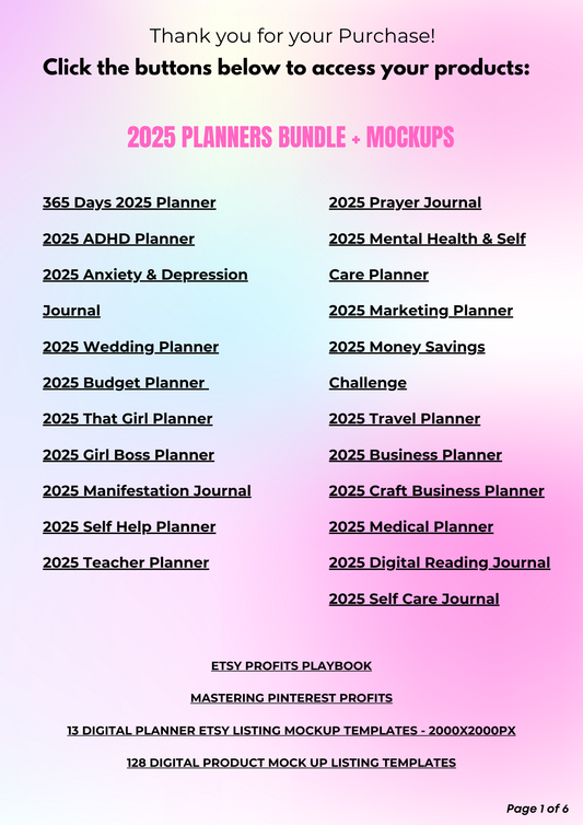 Over 500 Digital Planner Templates