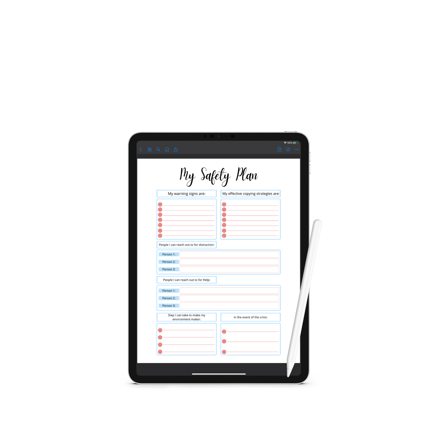 Mental Health Planner (digital download)