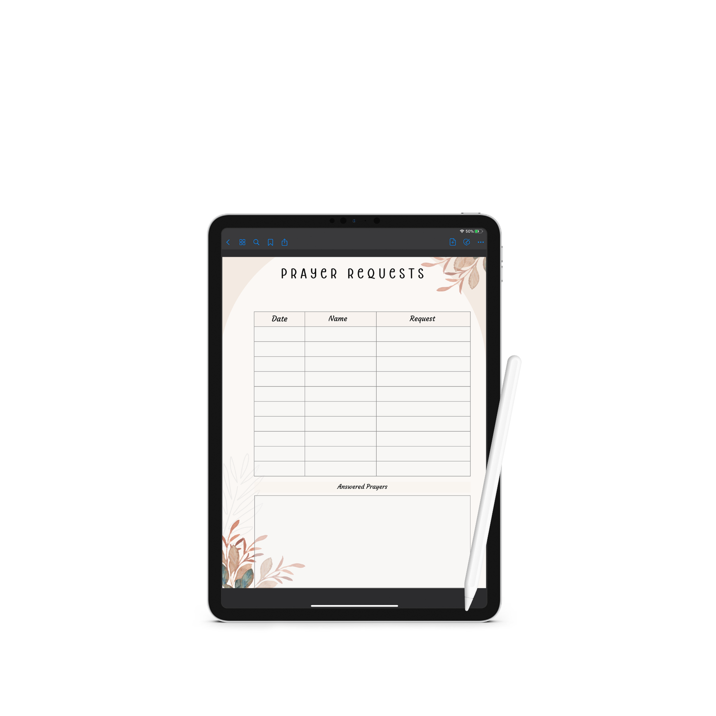 Faith and Prayer Journal workbook (digital)