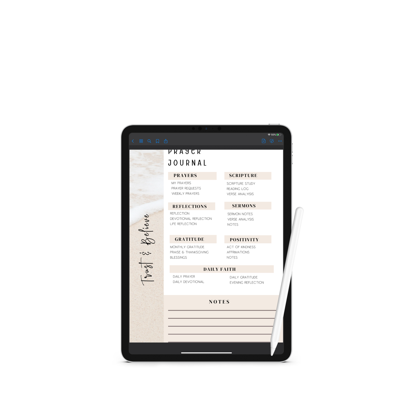 Faith and Prayer Journal workbook (digital)